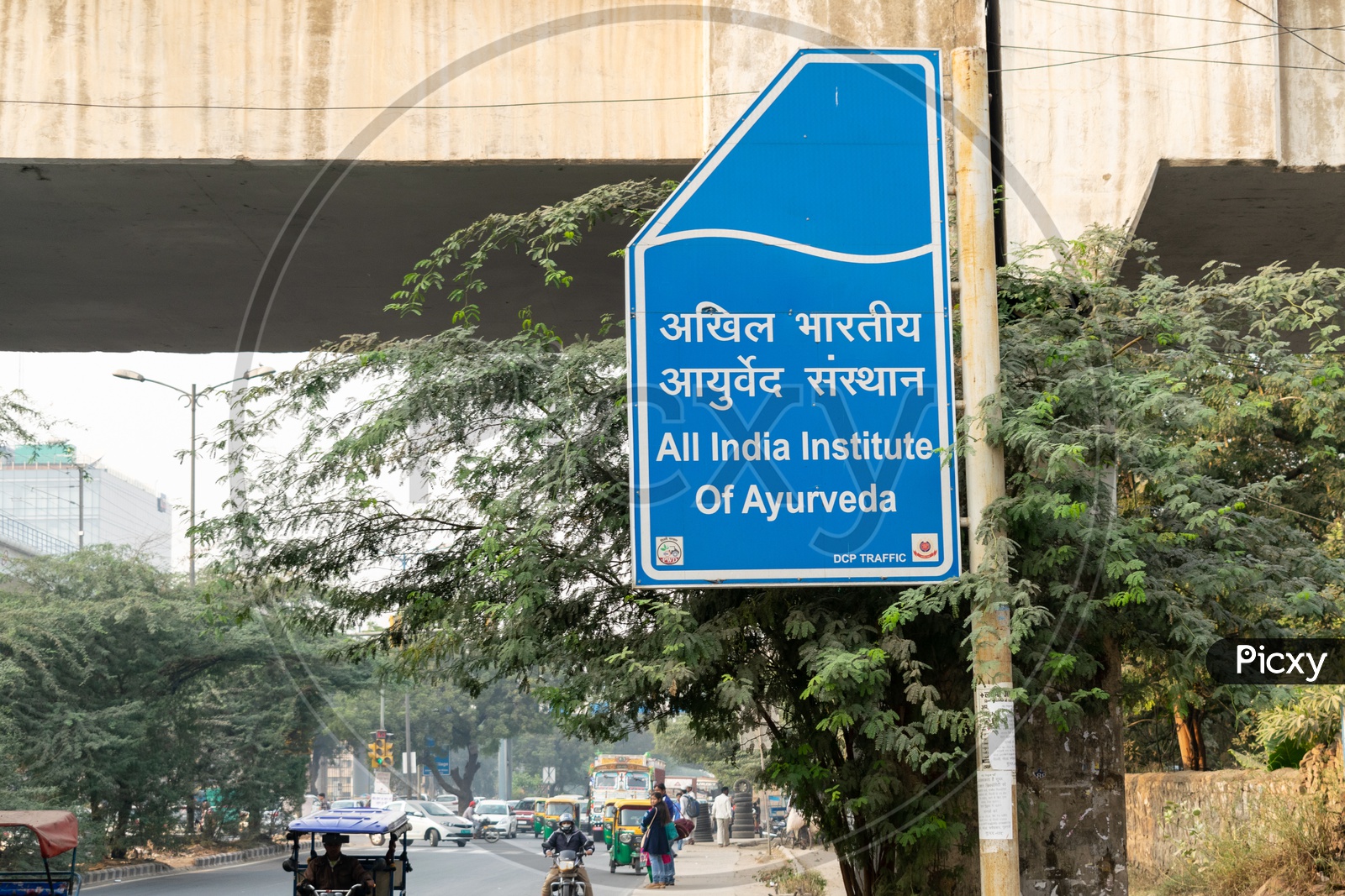 All India Institute of Ayurveda sign board