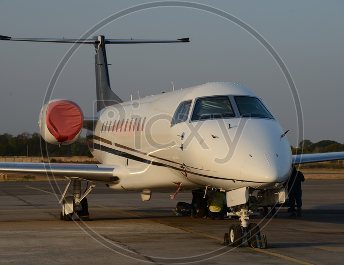 Charter Flight Parked in Begumpet Airport , Hyderabad