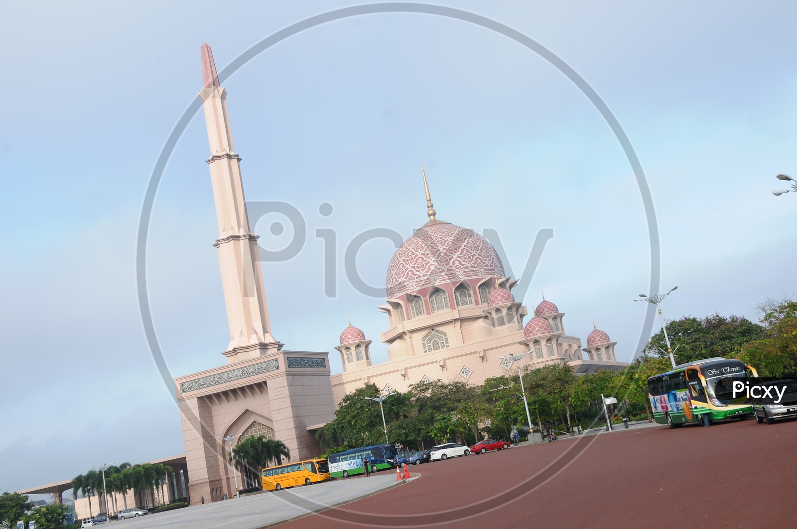 Pink Mosque or Puthra Mosque in Malaysia
