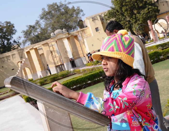 Tourist Girl At    Maharaja Sawai Singh Museum In Jaipur