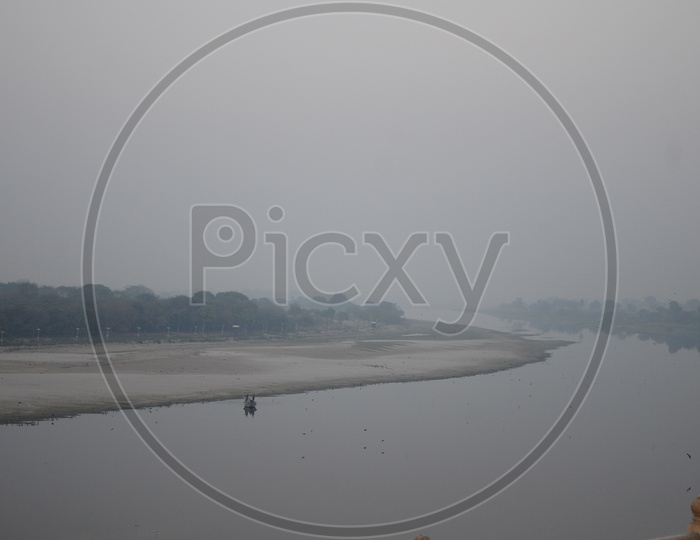 Yamuna River View From Taj Mahal