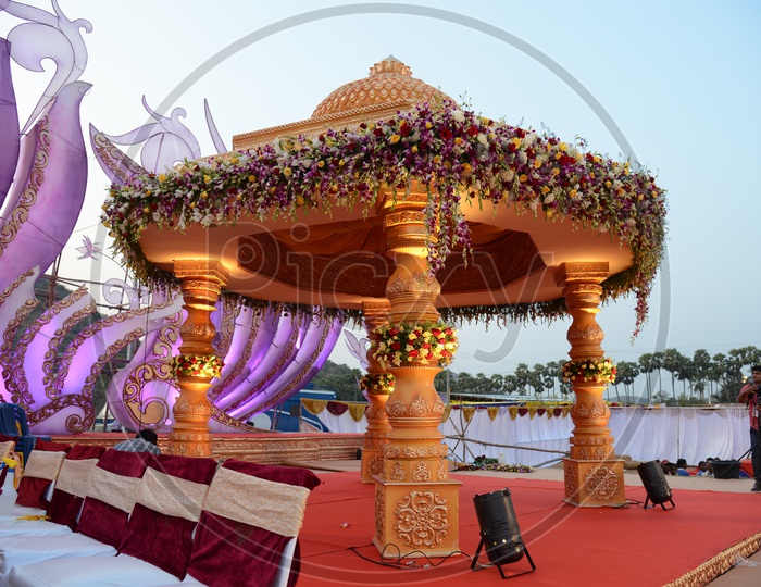 Wedding Stage Decoration With Flowers