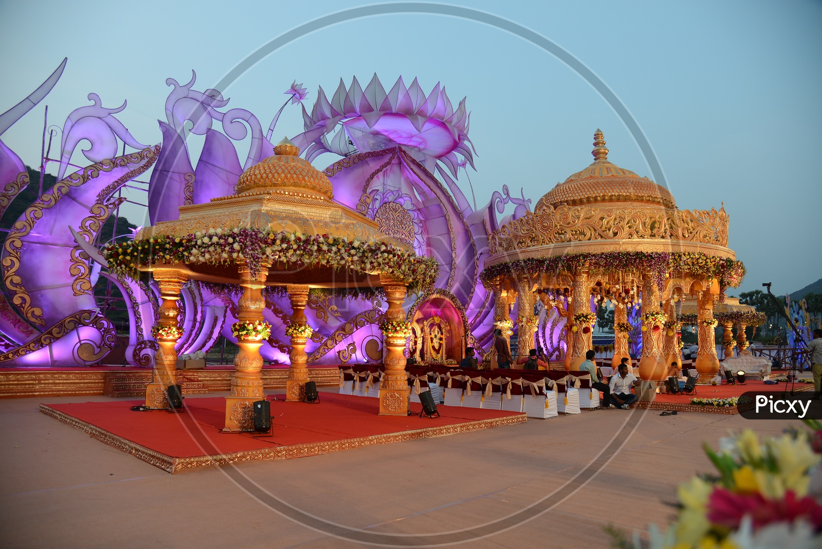 Indian Hindu  Wedding Stage Decoration And Designs