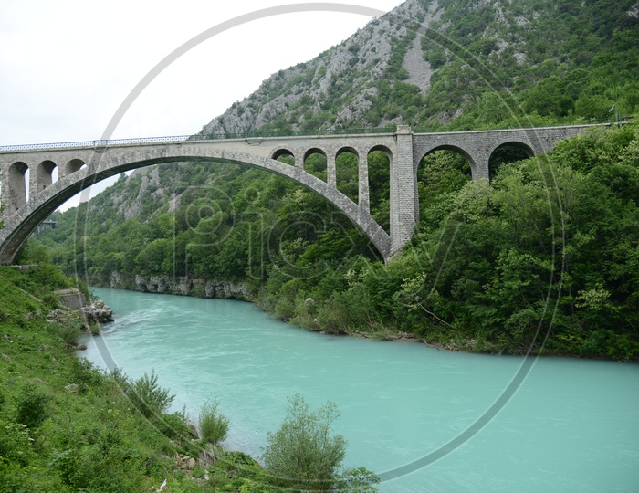 Solkan Bridge An  arch bridge over the Soca River near Nova Gorica in western Slovenia