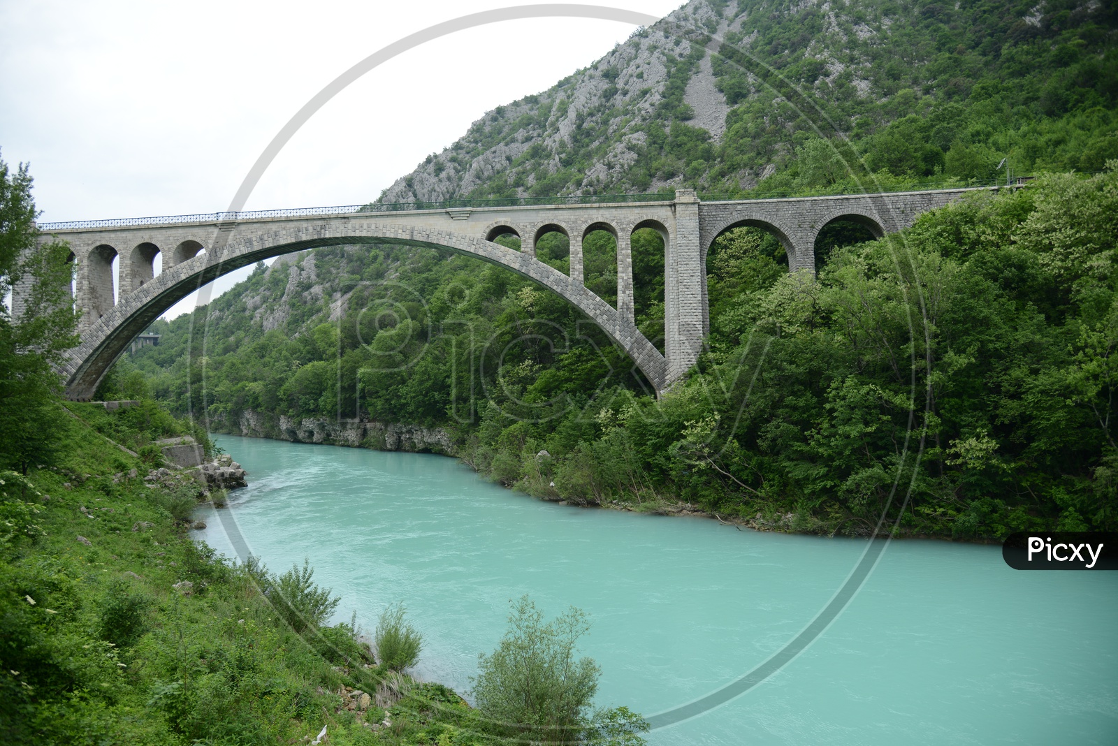 Solkan Bridge An  arch bridge over the Soca River near Nova Gorica in western Slovenia