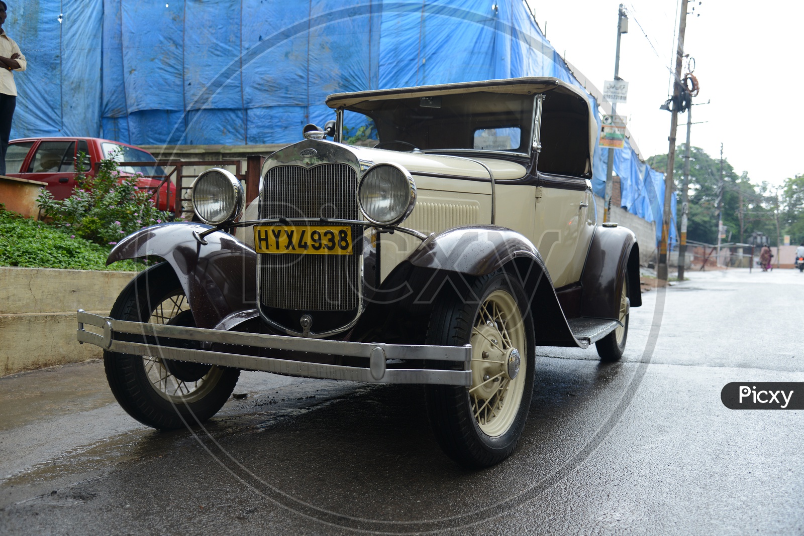 Ford Vintage Car Parked On Road