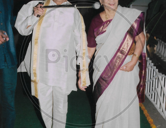 Telugu Film Actor and Comedian Allu Ramalingaiah with his Wife