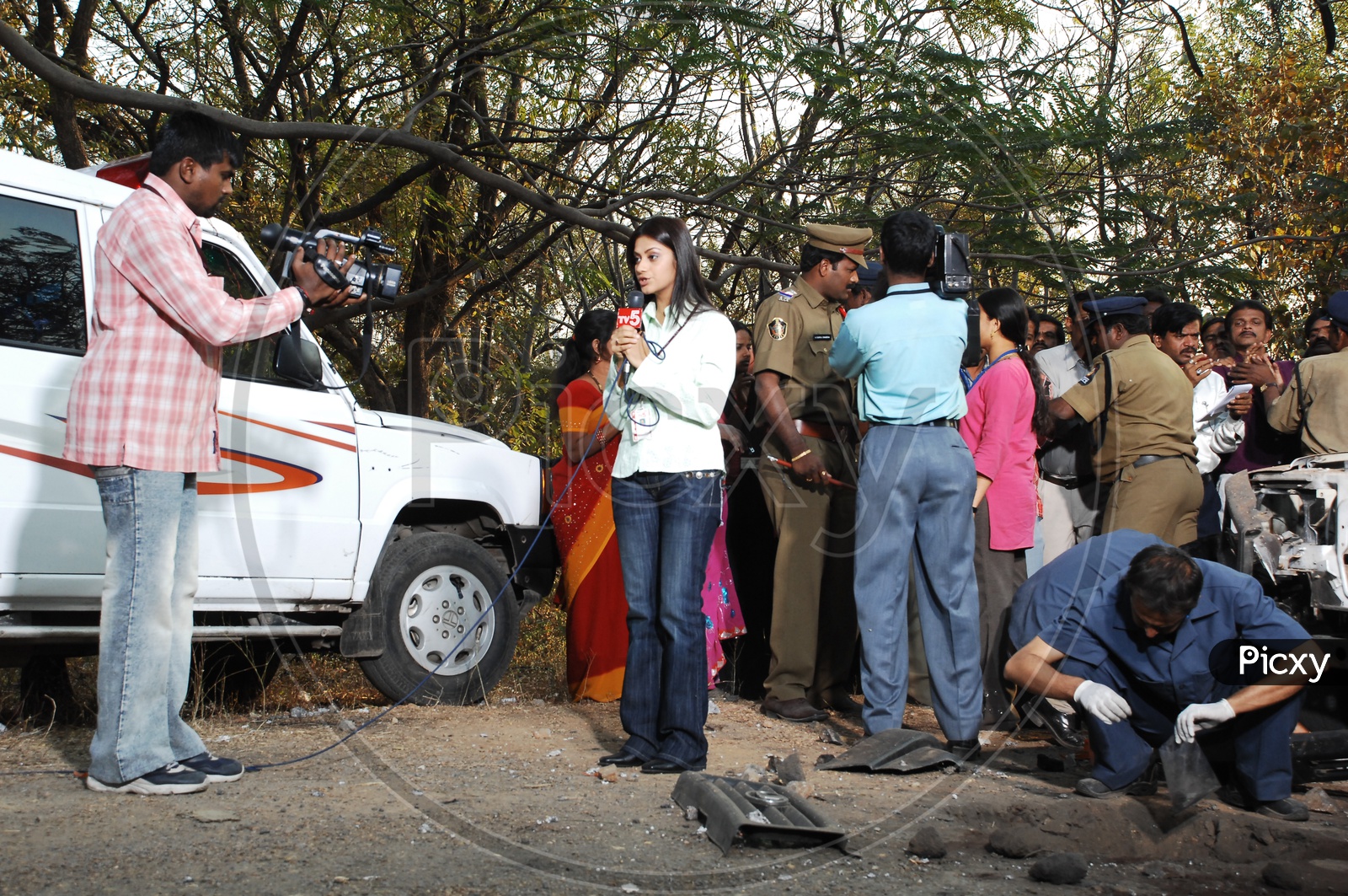Journalists or Media Channels at a Crime Scene