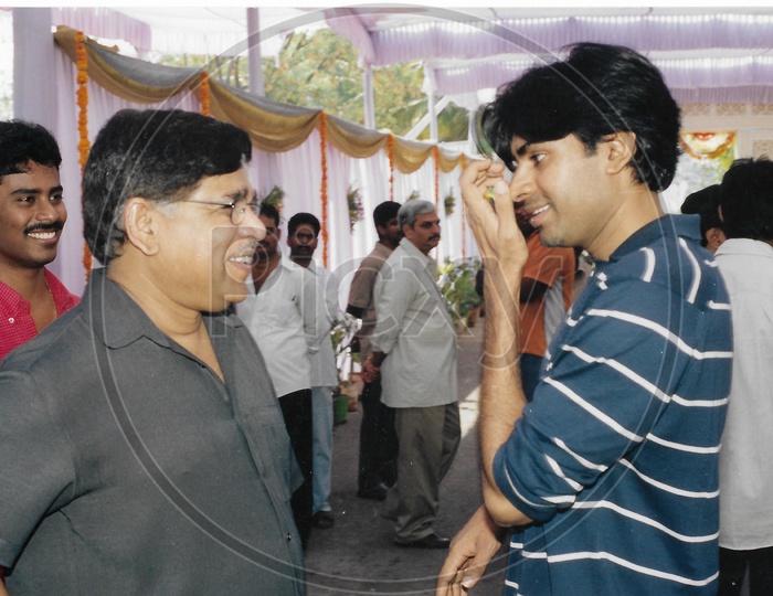 Telugu Film Producer Allu Aravind with Actor Pawan Kalyan
