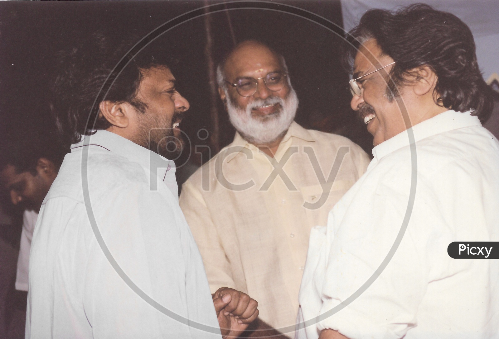 Telugu Film Actor Chiranjeevi with Telugu Film Directors Raghavendra Rao and Dasari Narayana Rao