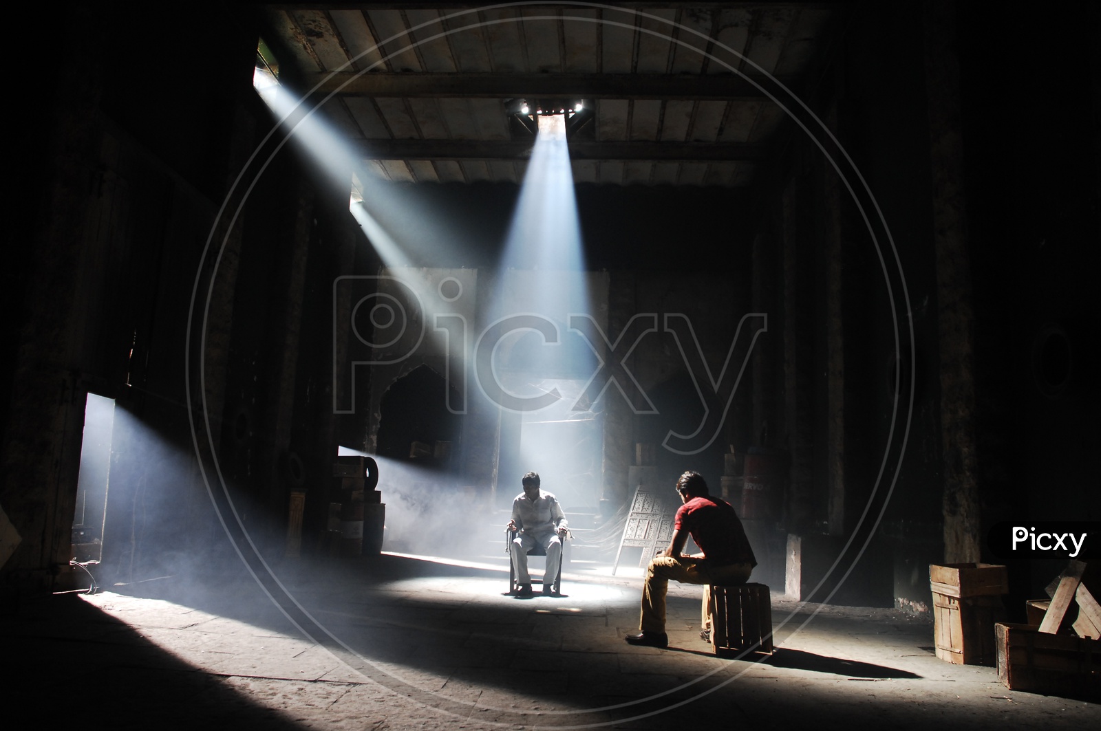 Image of An Unidentified Person Tied to Chair, Telugu Movie Shooting  Scenes-MM574680-Picxy