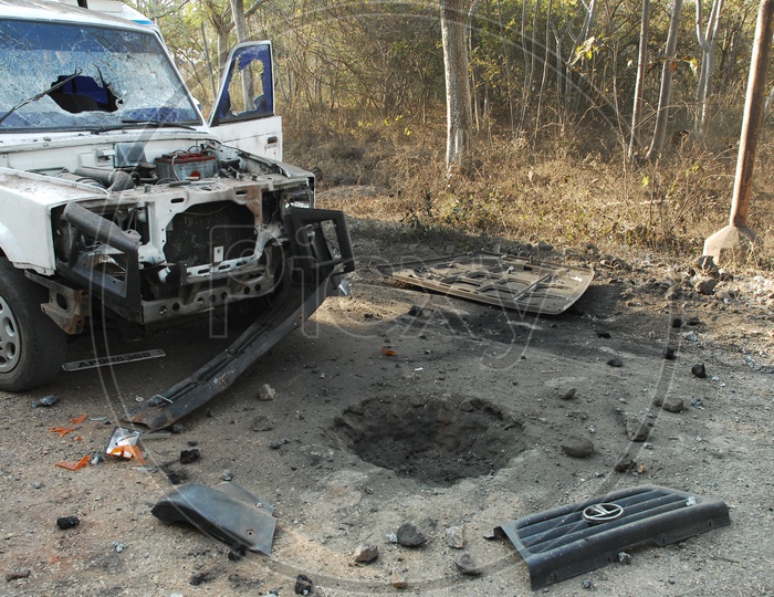 Dummy Car Bomb Blast Shooting Scene in a Telugu Movie