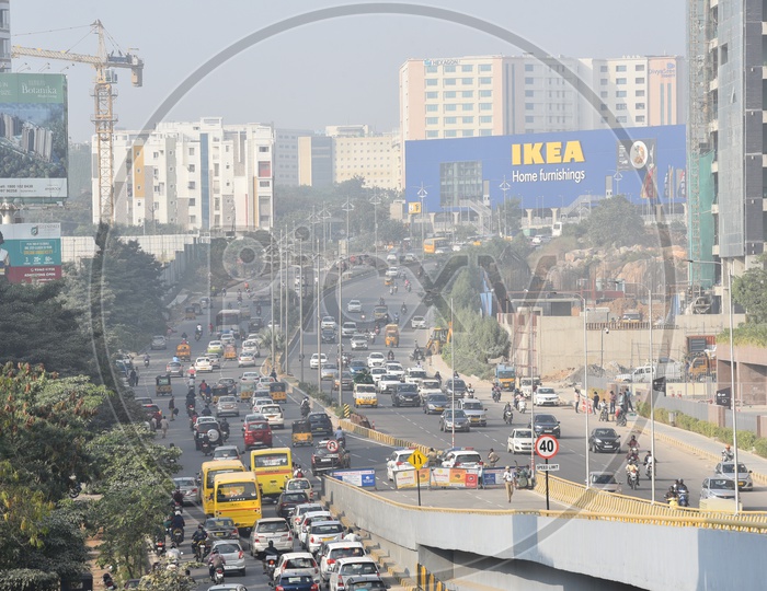 Traffic at IKEA Hyderabad