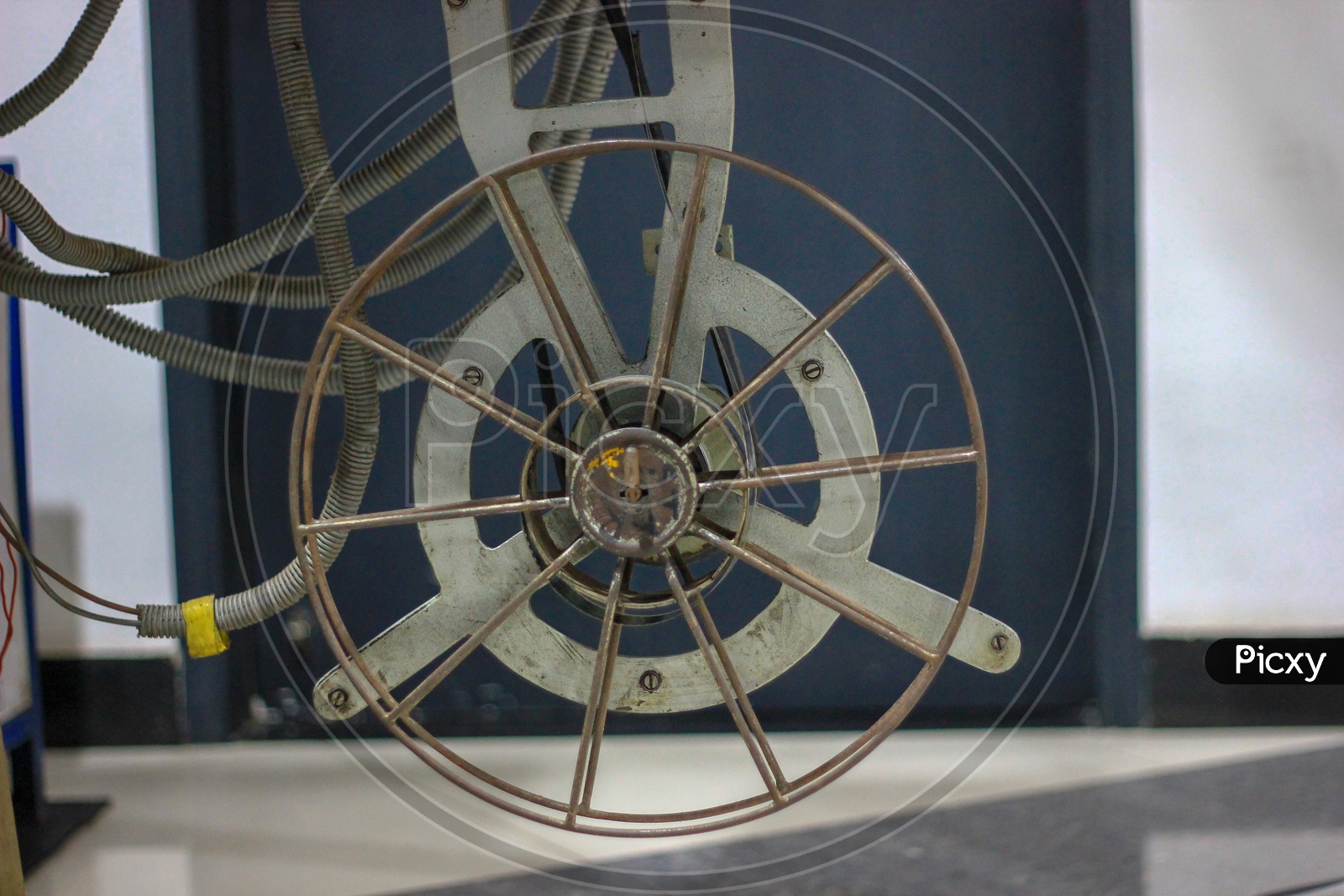 Vintage Film Reel Movie Projector  Wheel Closeup