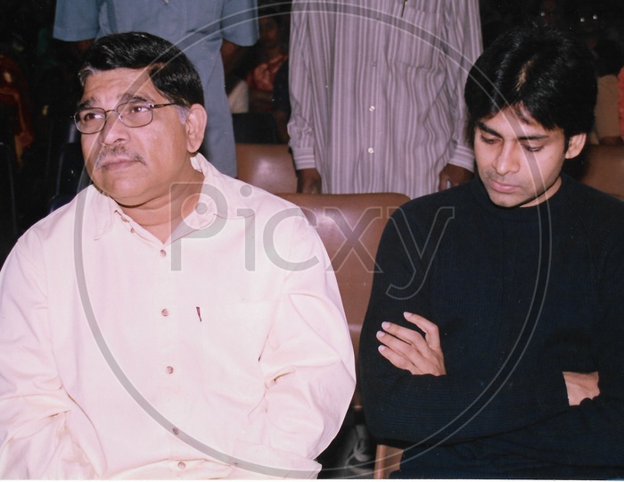Telugu Film Producer Allu Aravind with Pawan Kalyan
