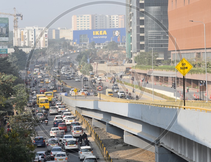 Traffic at IKEA Hyderabad