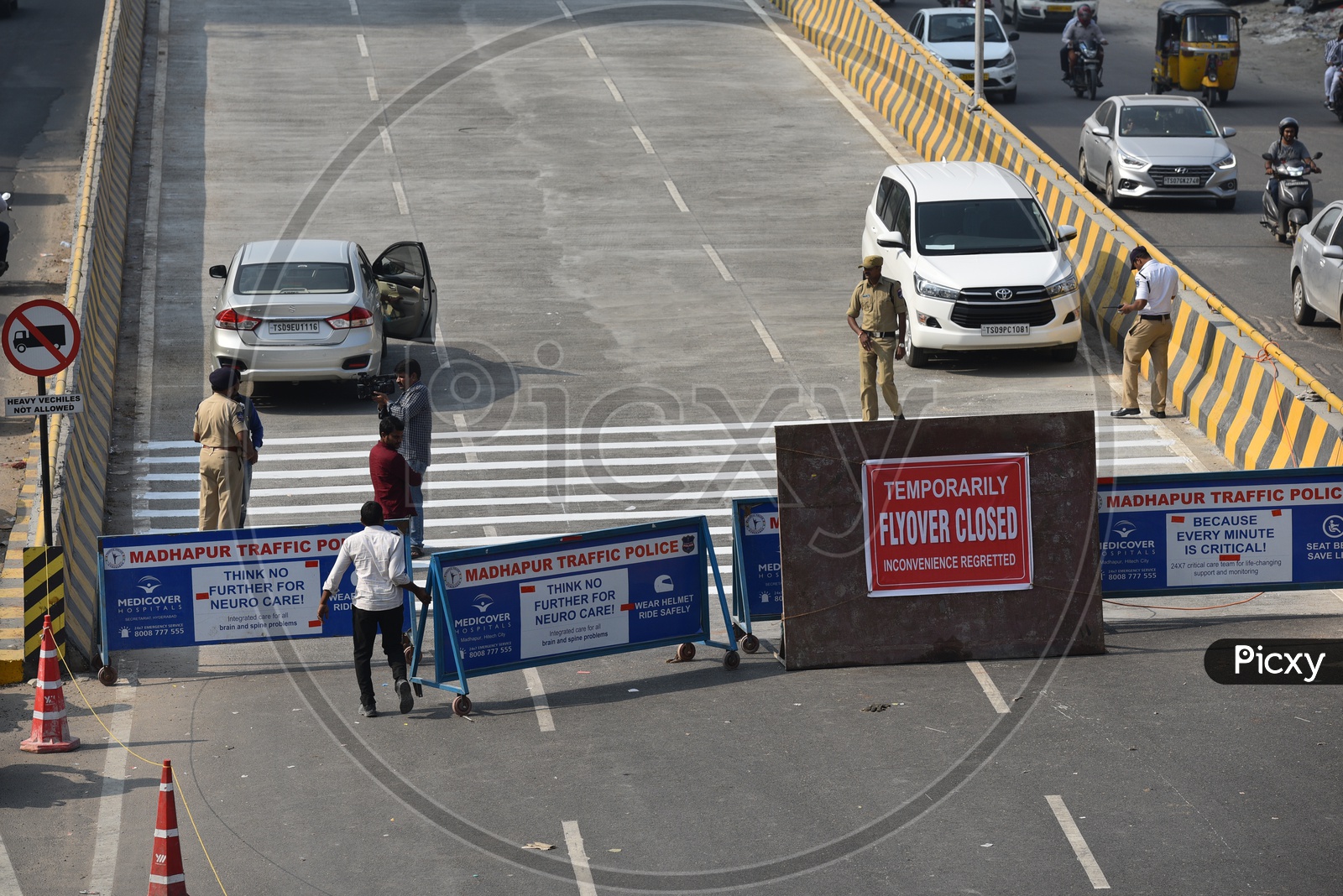 Media or Journalists on Bio Diversity Flyover which was closed temporarily for Public, 25th November 2019