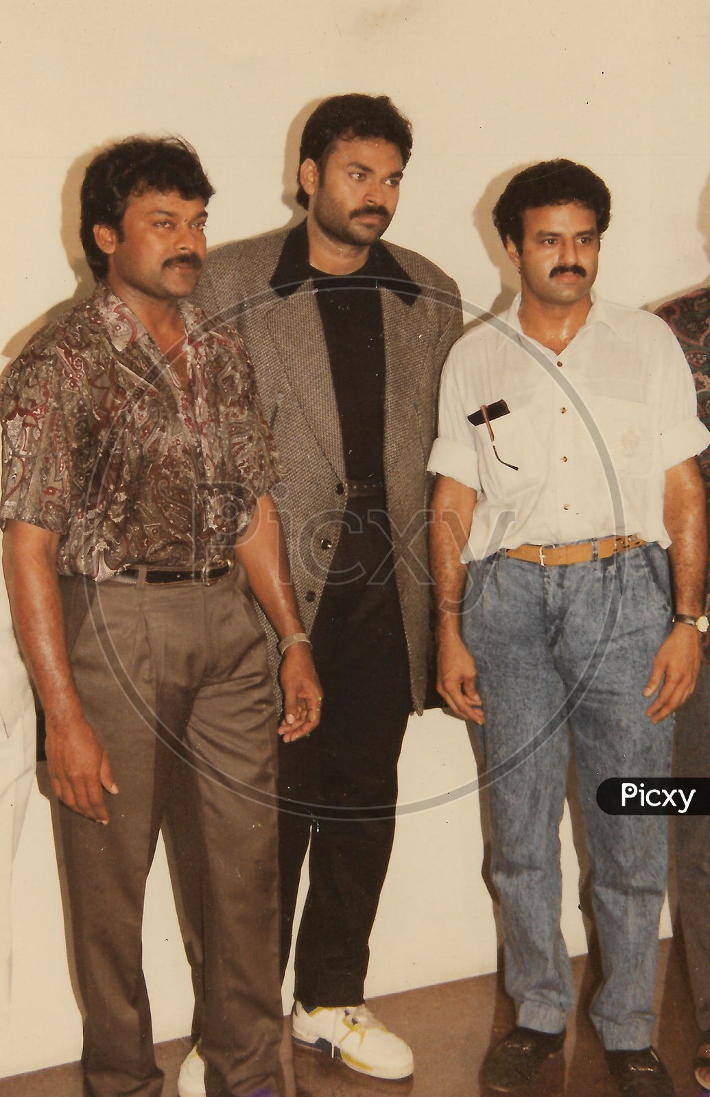 Telugu Film Actors Chiranjeevi, Nagababu and Balakrishna