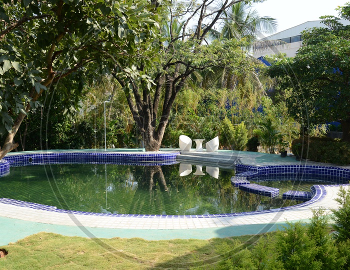 Swimming pool  in a House Lawn