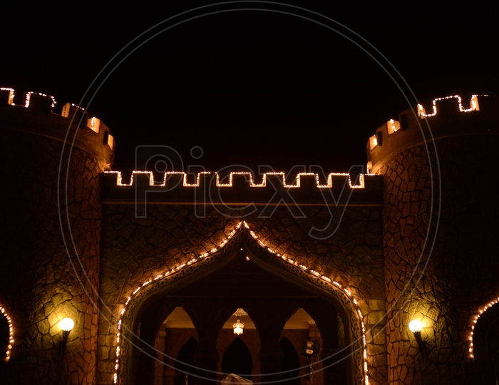 Led Light Decoration For A Palace