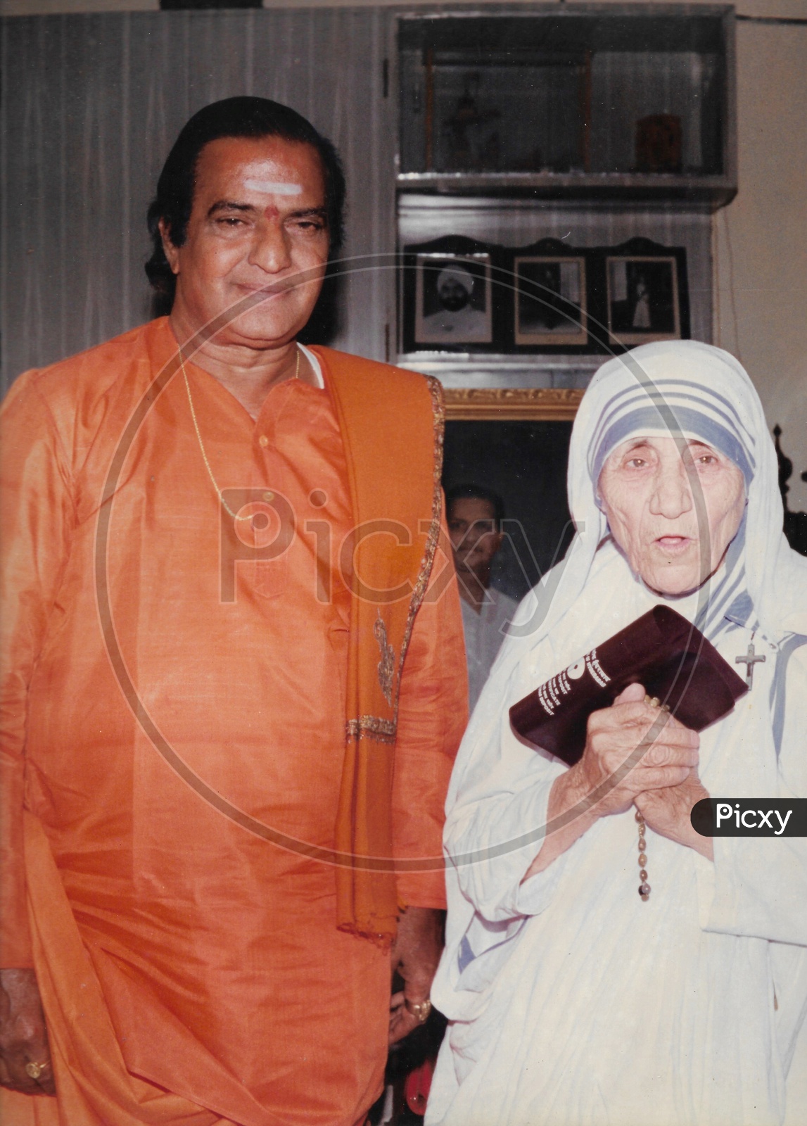 Image of Former AP Chief Minister N.T.Rama Rao with Mother Teresa ...
