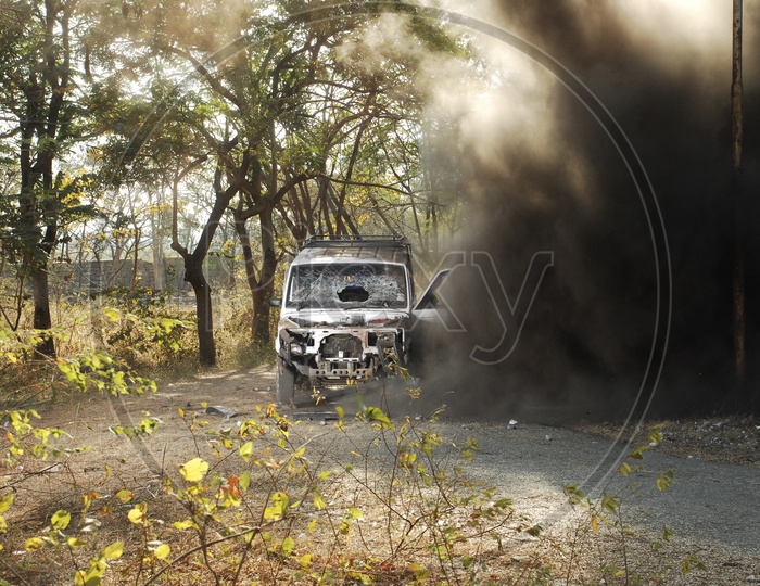 Dummy Car Bomb Blast Making Scene in a Telugu Movie