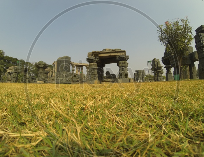 Old Ruins Of Ancient Temples Of Kakathiya Dynasty
