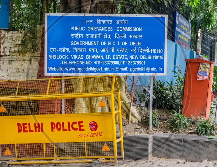 Public Grievances  Commission  And Government Of N.C.T Of  Delhi  Name Board