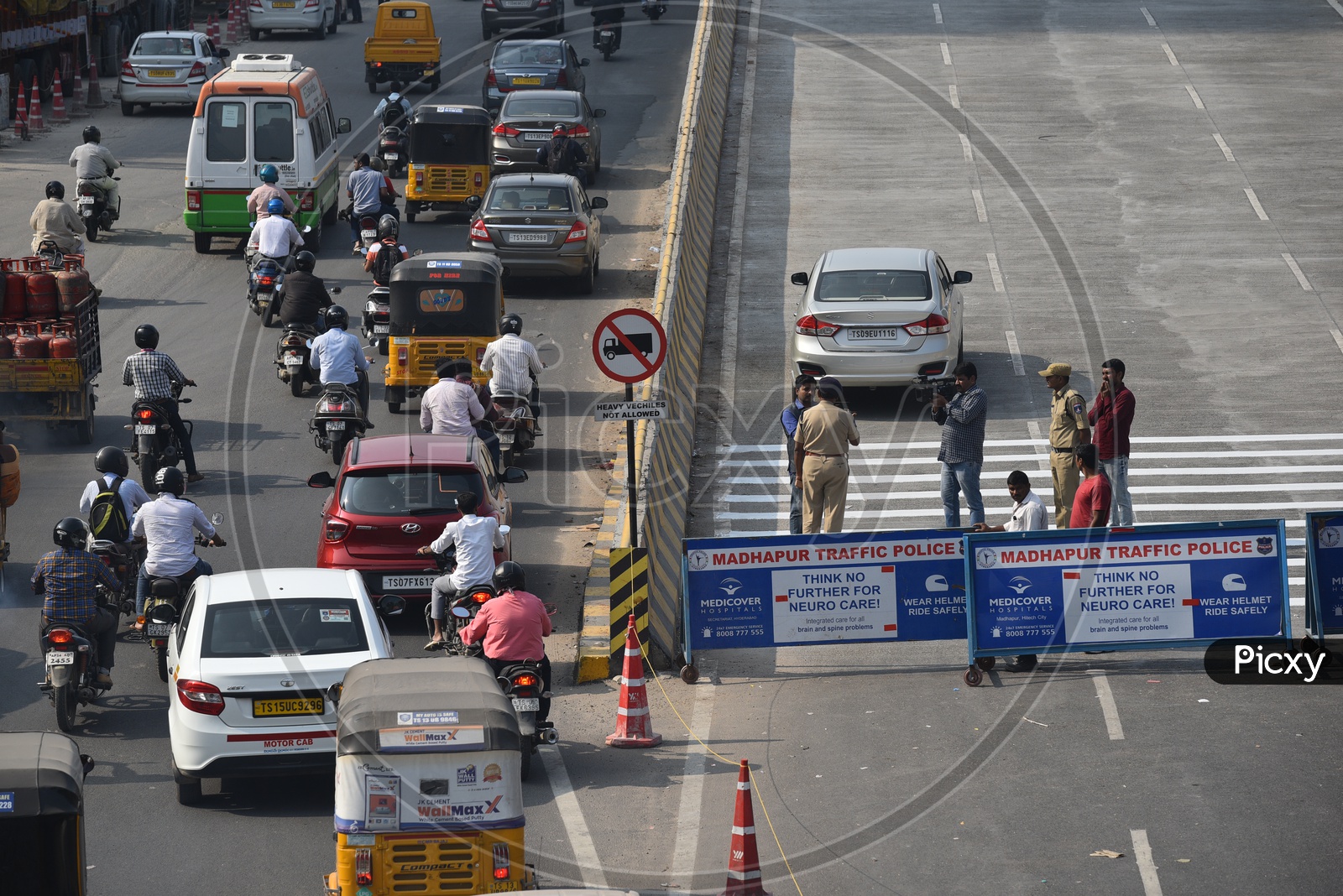 Media or Journalists on Biodiversity Flyover which was closed temporarily for Public, 25th November 2019
