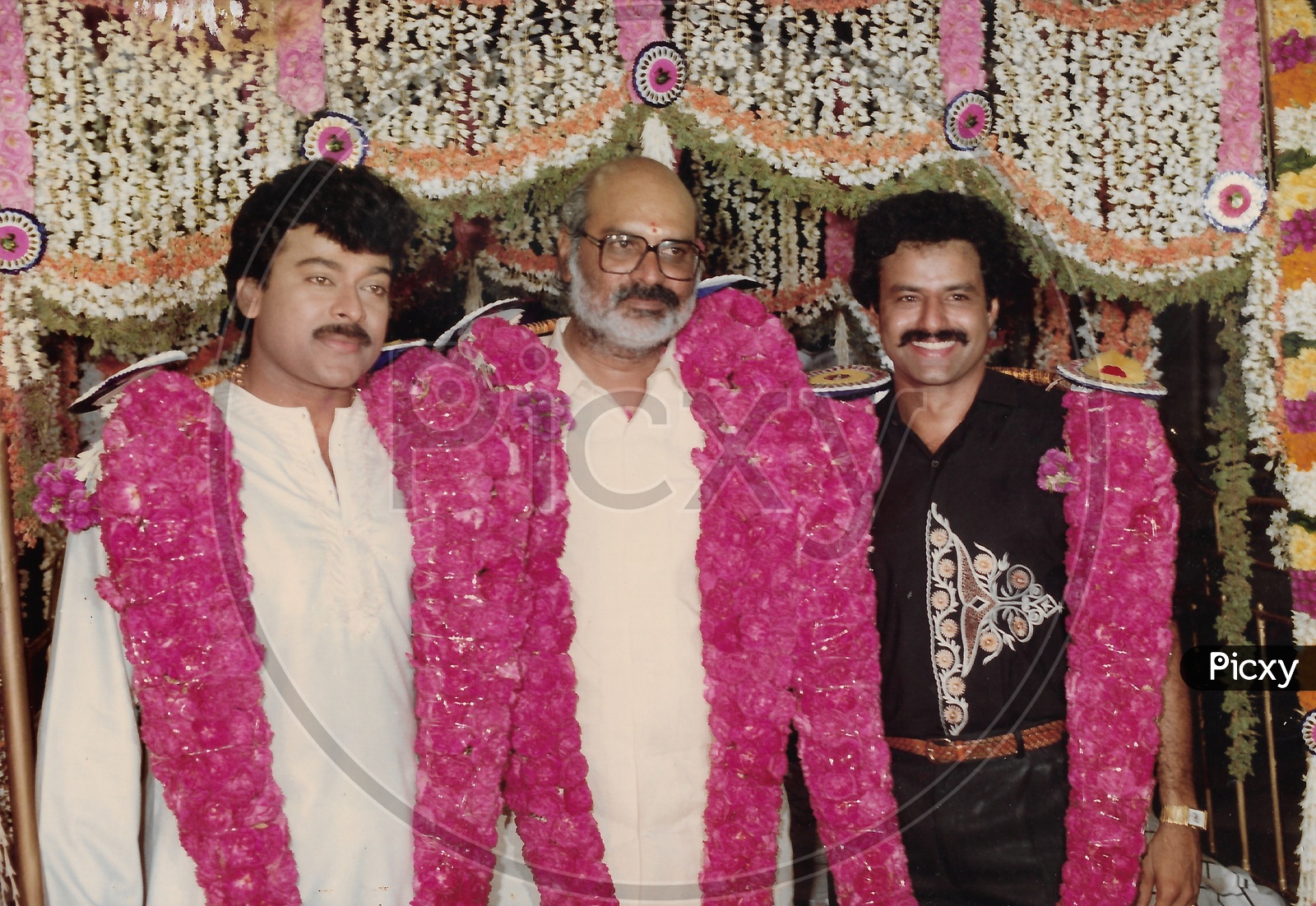 Indian Film Actors Chiranjeevi and Balakrishna with Director Raghavendra Rao