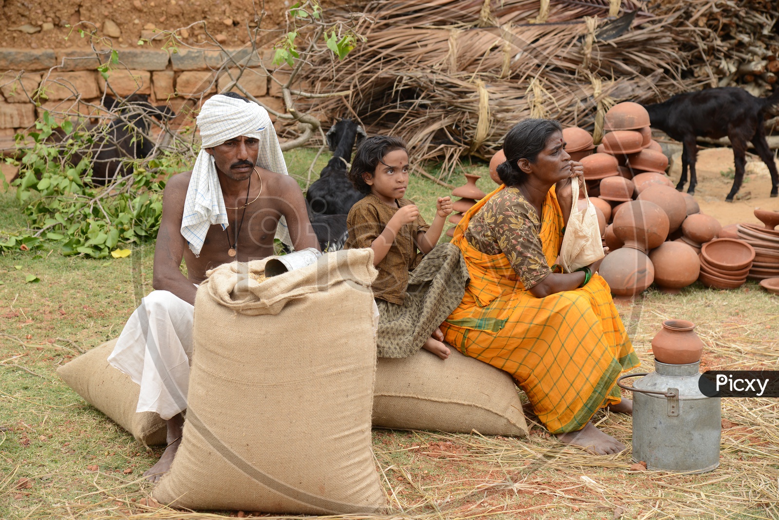 Indian People In Rural Villages