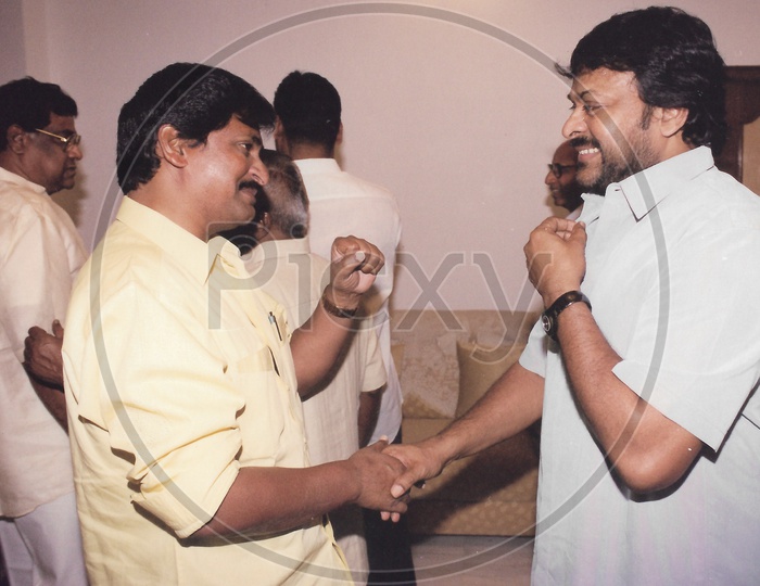 Telugu Film Actor Chiranjeevi with Director S. V. Krishna Reddy