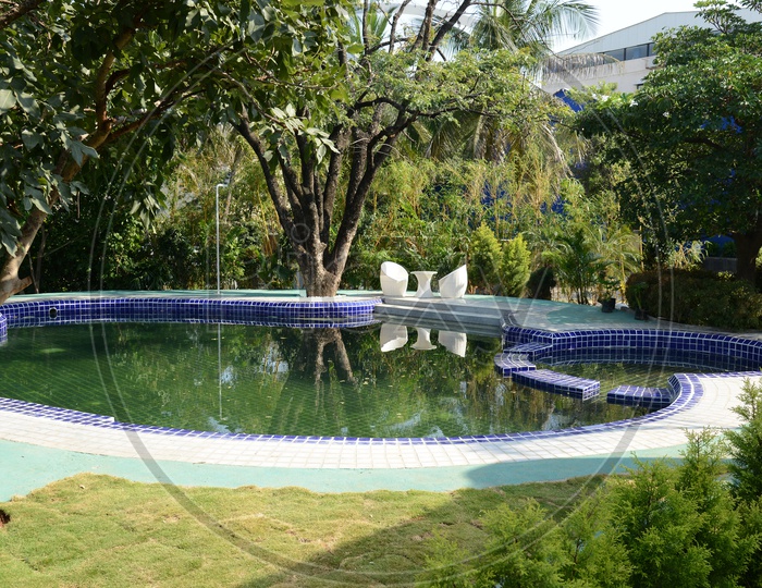 Swimming pool  in a House Lawn