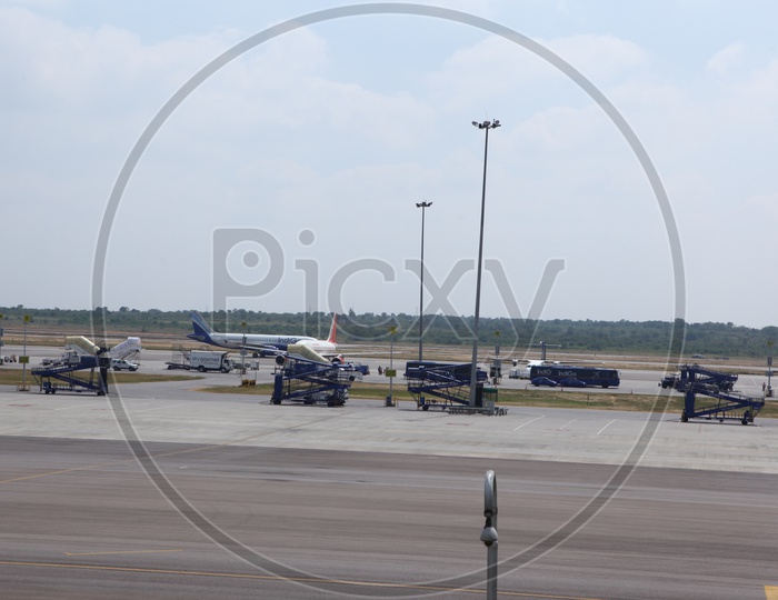 Flights Parked in Hyderabad Airport