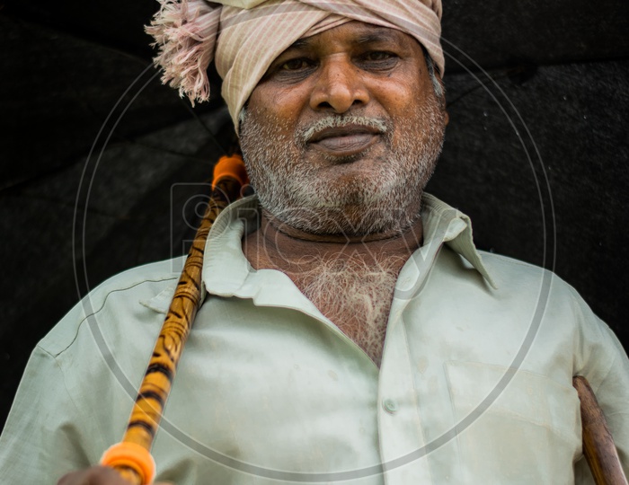 Portrait of Indian shepherd