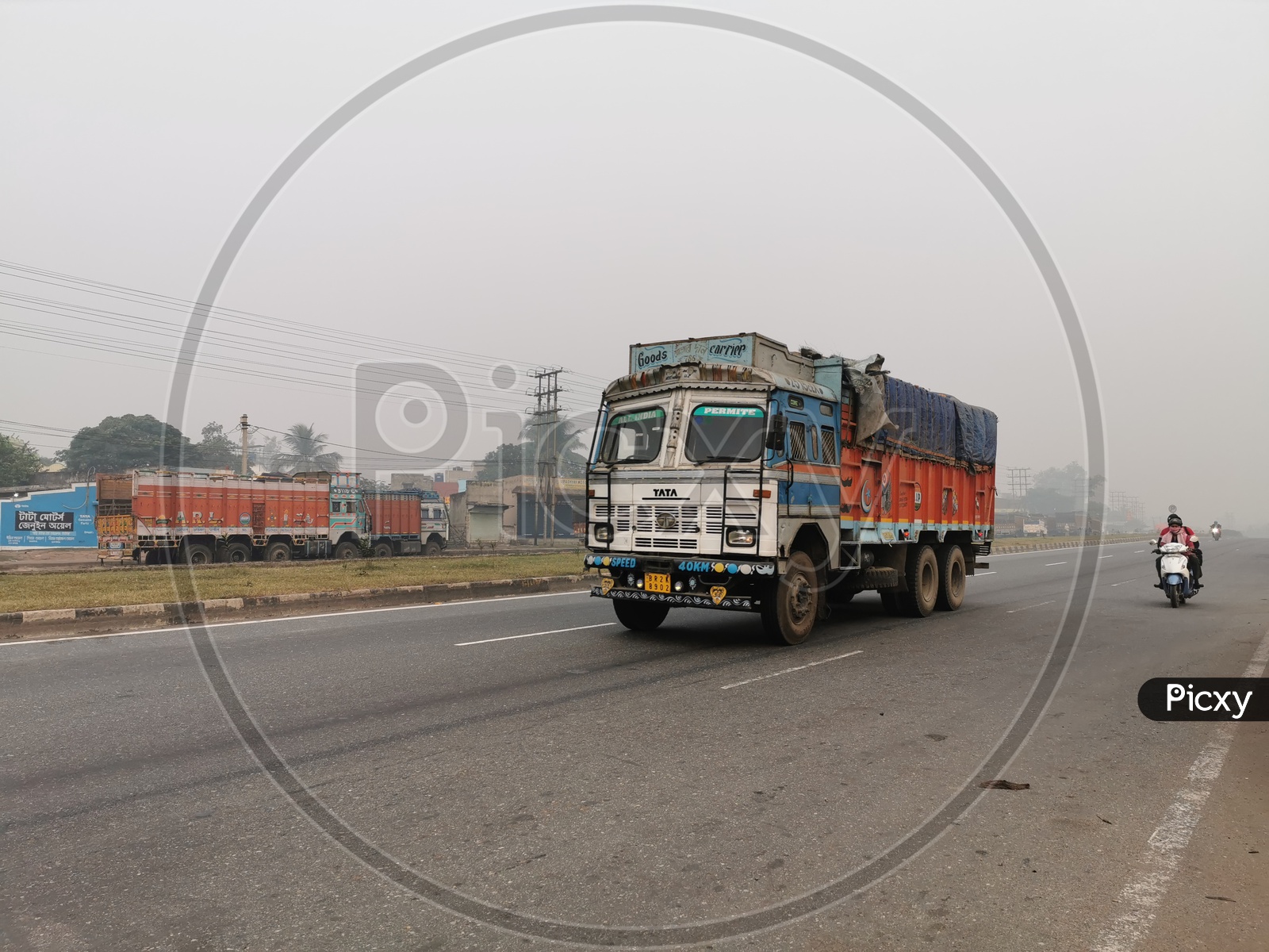 Truck or Transport Lorry on Highway Roads