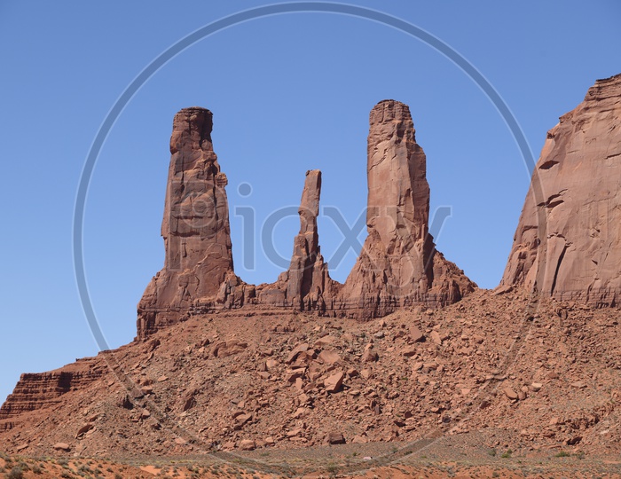 Rock Formations of Sedimentary Rocks Forming a Background