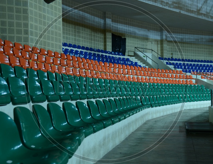 Chairs in an Indoor Stadium