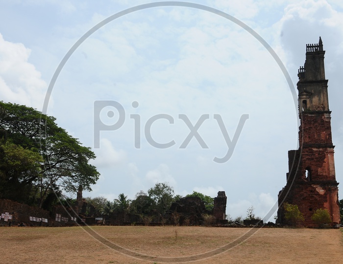 Old Ruins Of Aguada Fort In Goa