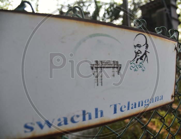 Swachh Telangana Boards At GHMC Play Ground   in Hyderabad
