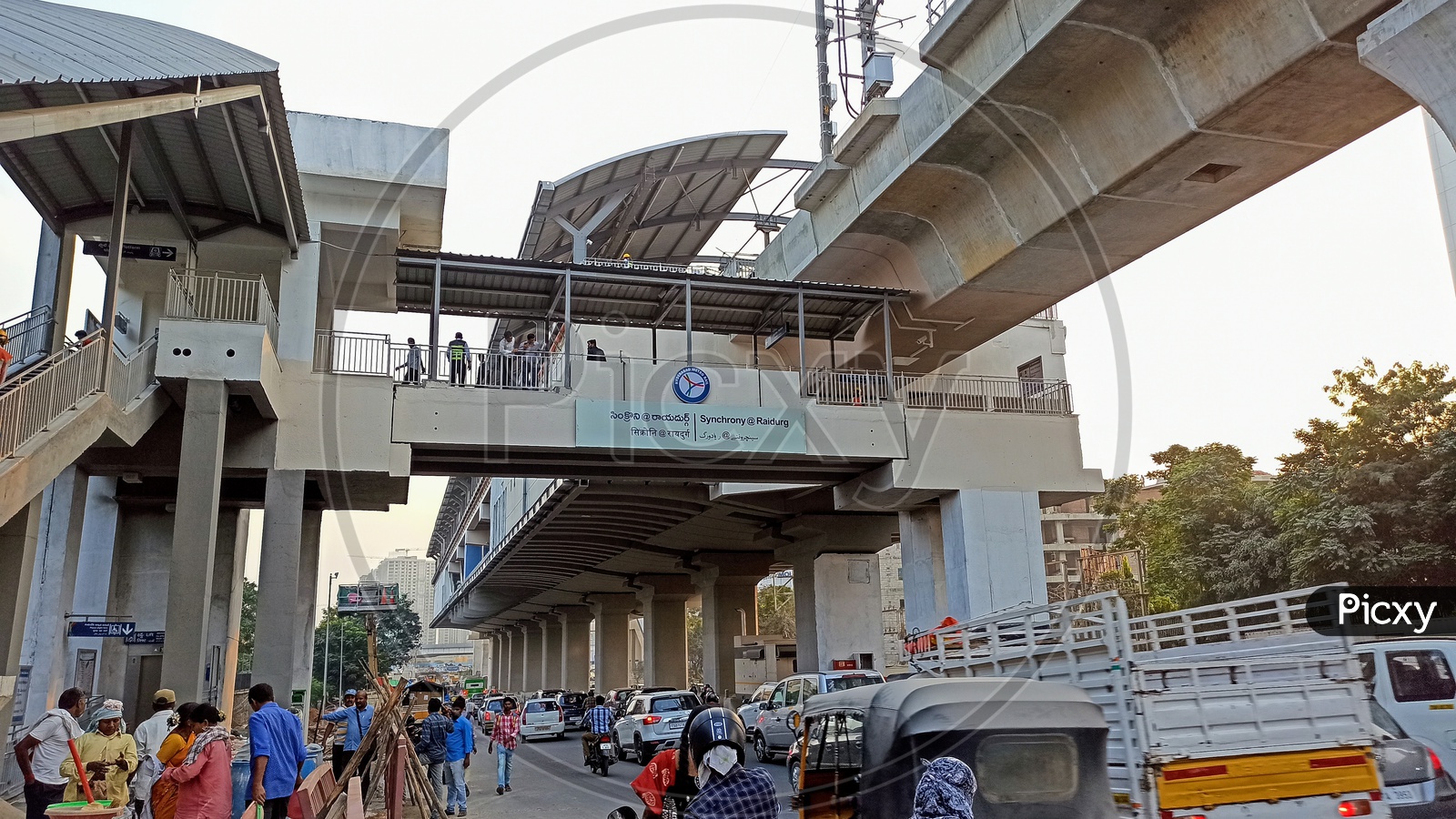 Synchrony Raidurg Metro Station Hyderabad Telangana India