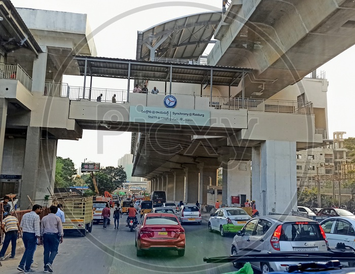 Raidurg Metro Station Hyderabad Telangana India