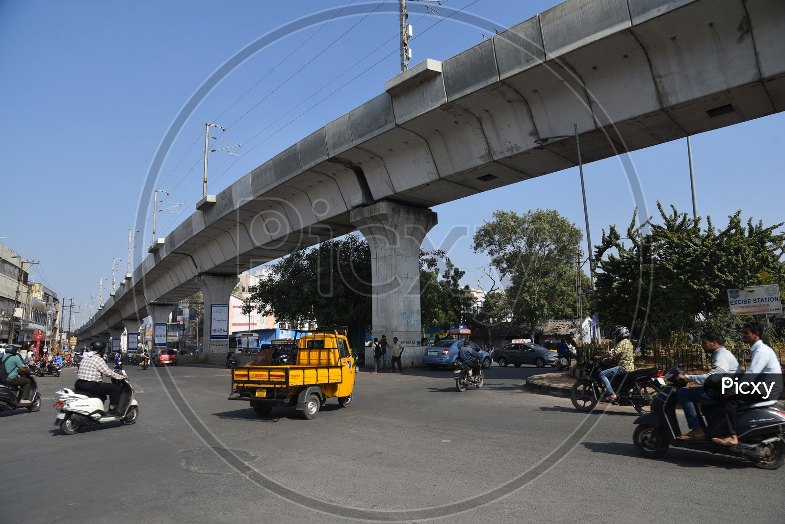 Metro Track At YMCA Circle  In Hyderabad