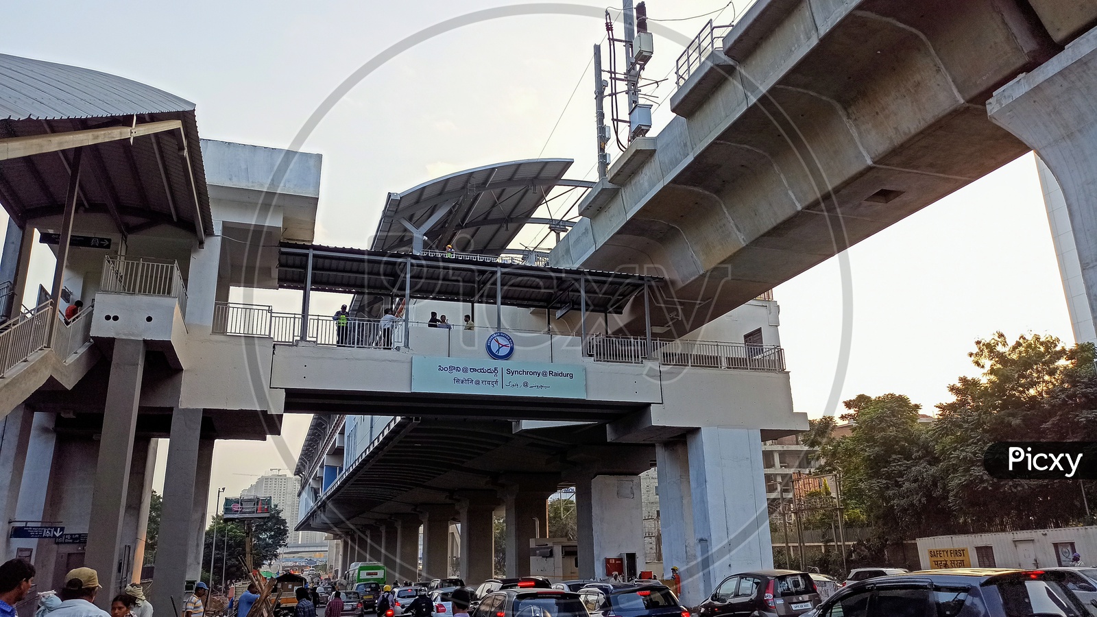 Synchrony Raidurg Metro Station Hyderabad Telangana India