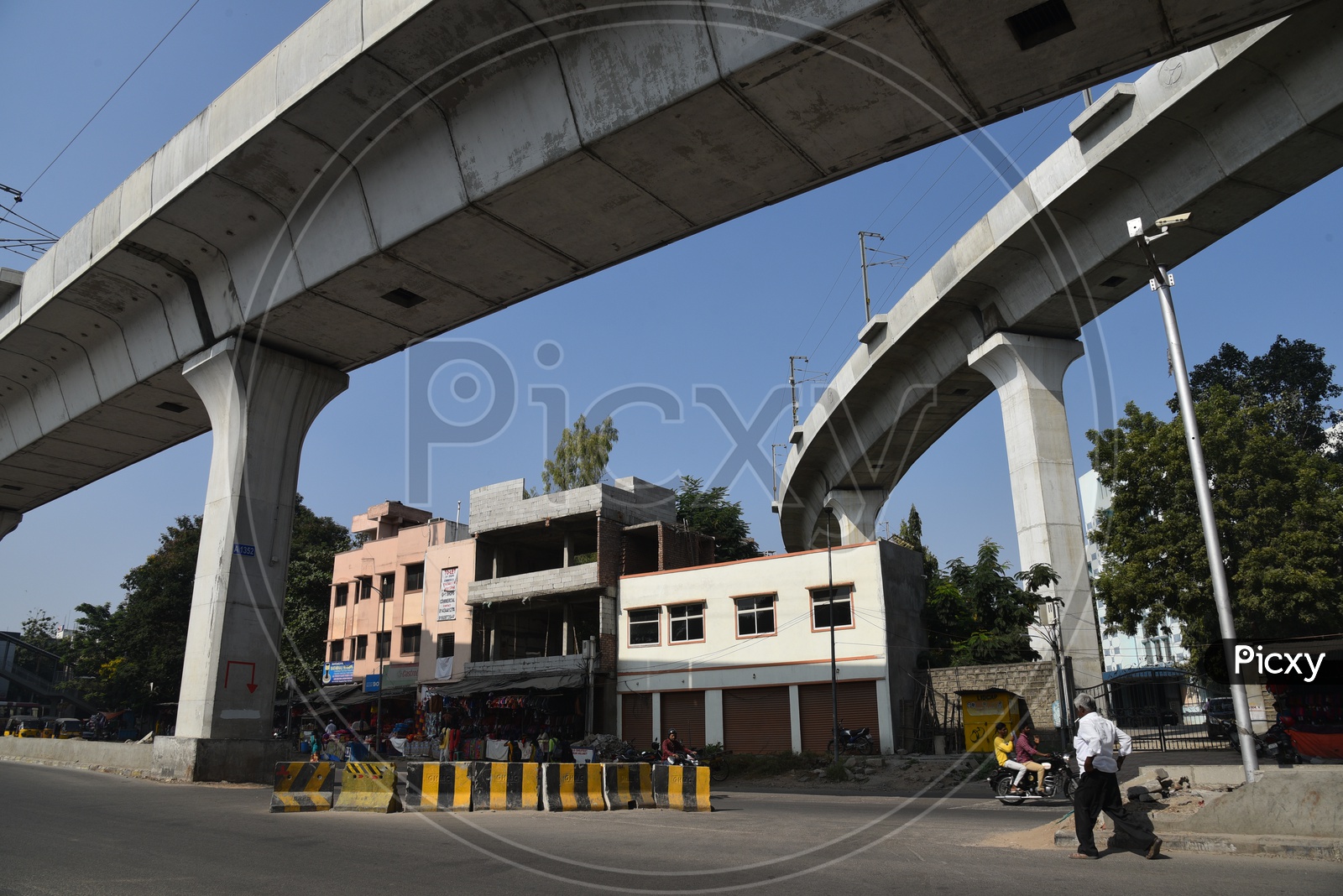 Metro Tracks Crossing At Osmania Medical College in Hyderabad