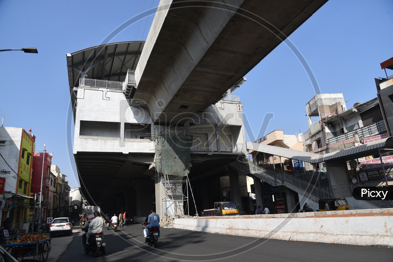 Newly Constructing Metro Station At Chikkadpally , Hyderabad