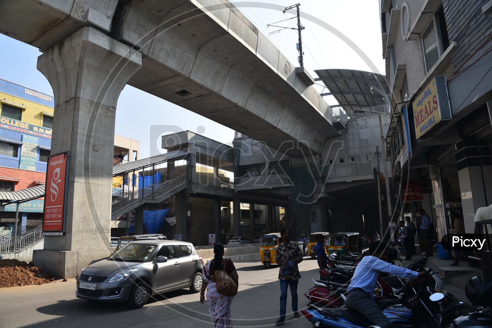 Newly Constructing Kachiguda Metro Station in Hyderabad