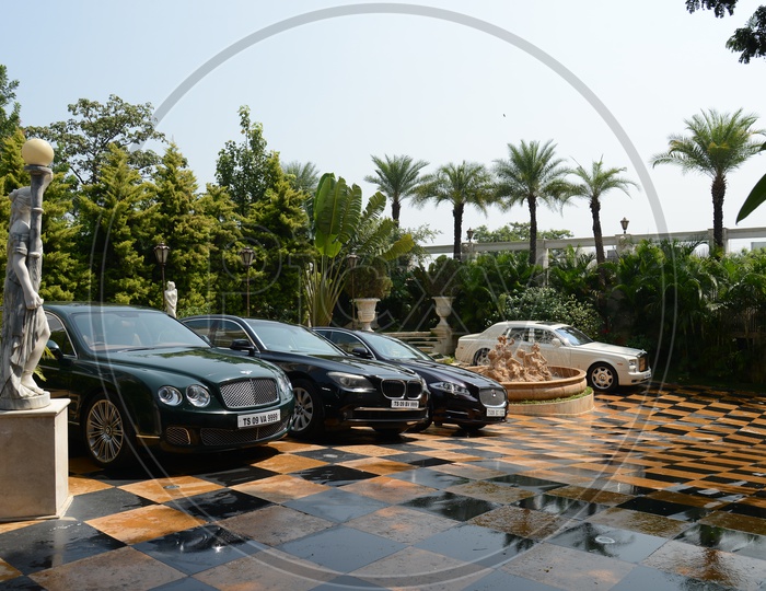 Luxury Cars Parked in an House Compound
