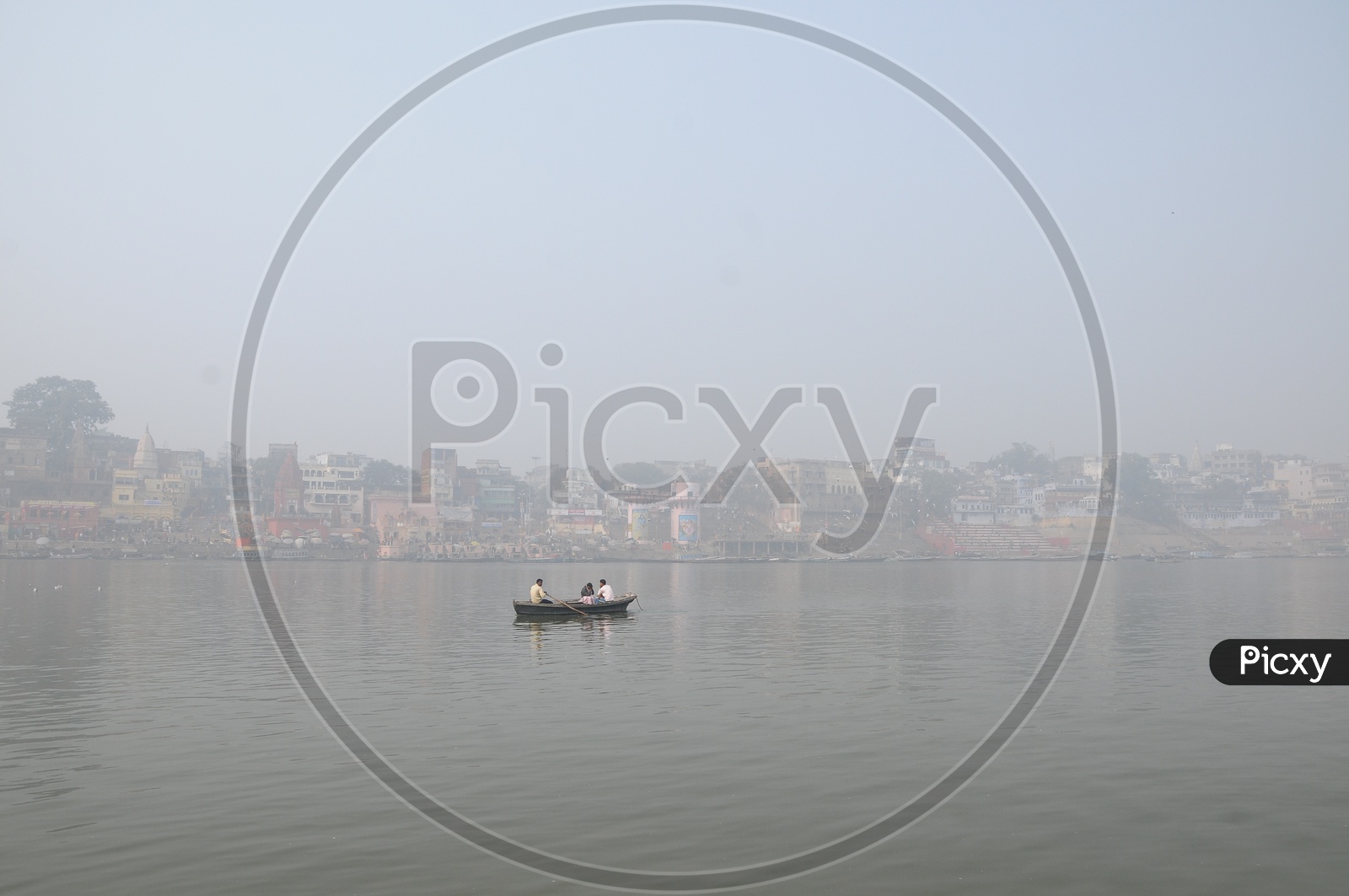Boats on River Ganga in  Varanasi