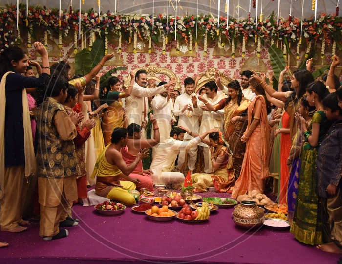 Indian Hindu Telugu Wedding  In an Movie Working Stills